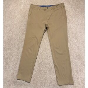 Twillory Performance Pants Mens 36x32 Tan Trim Fit Chino Trousers Khaki